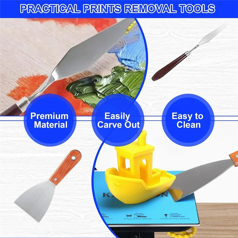 ALIM-3D Printer Tool Kit, 3D Printer Accessories Includes Deburring Tool, Removal Tools, Tube Cutter, Ruler, Cutting Mat Sets