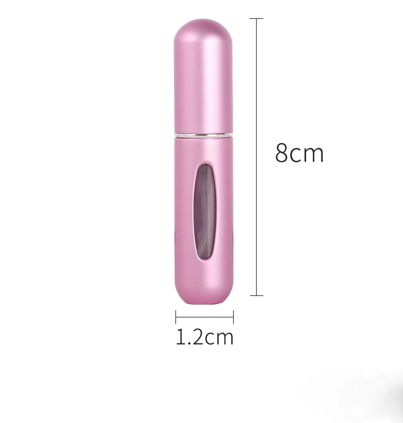 하단 충전 펌프 향수 병 휴대용 샘플 미니 리필 스프레이 빈 화장품 용기 세트, 1 개, 3 개, 5ml