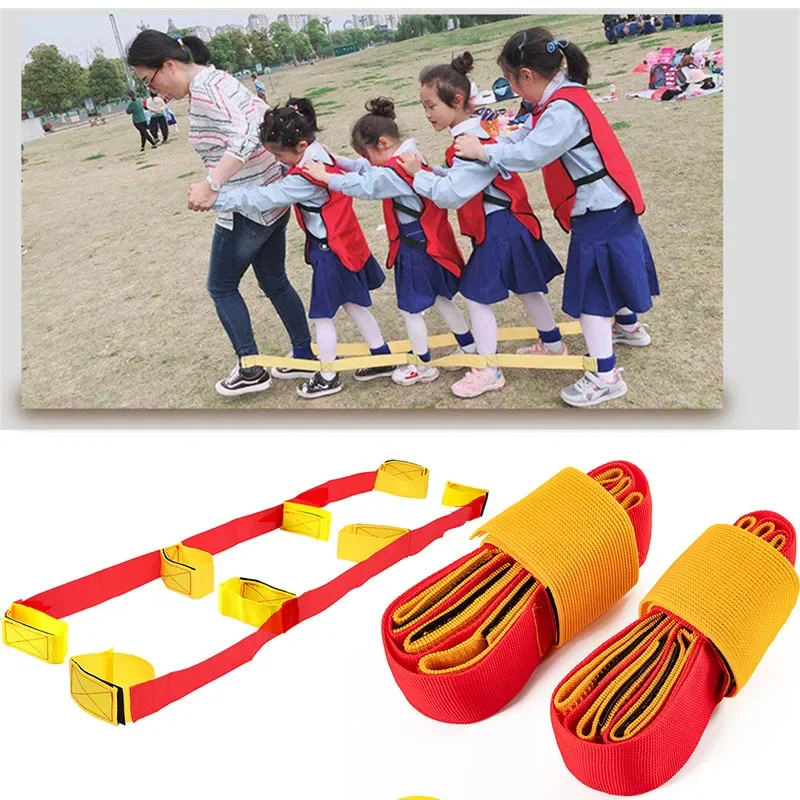 

3-6 Person Random Color Children's Outdoor Sports Games Giant Footsteps Teamwork Balance Contact