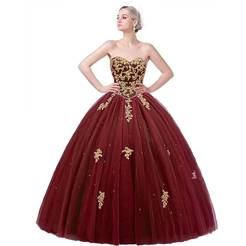 Vestido de noche sin tirantes para quinceañera, traje elegante con apliques para baile de graduación, varios colores, talla grande, hecho a medida, novedad