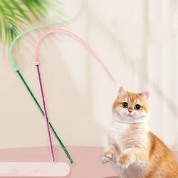 Simulated Mouse Tail Cat Toy Cat Teaser Funny Stick Silicone Long Tail Pet Interactive Toys for Cats Kitten Hunting Pet Products