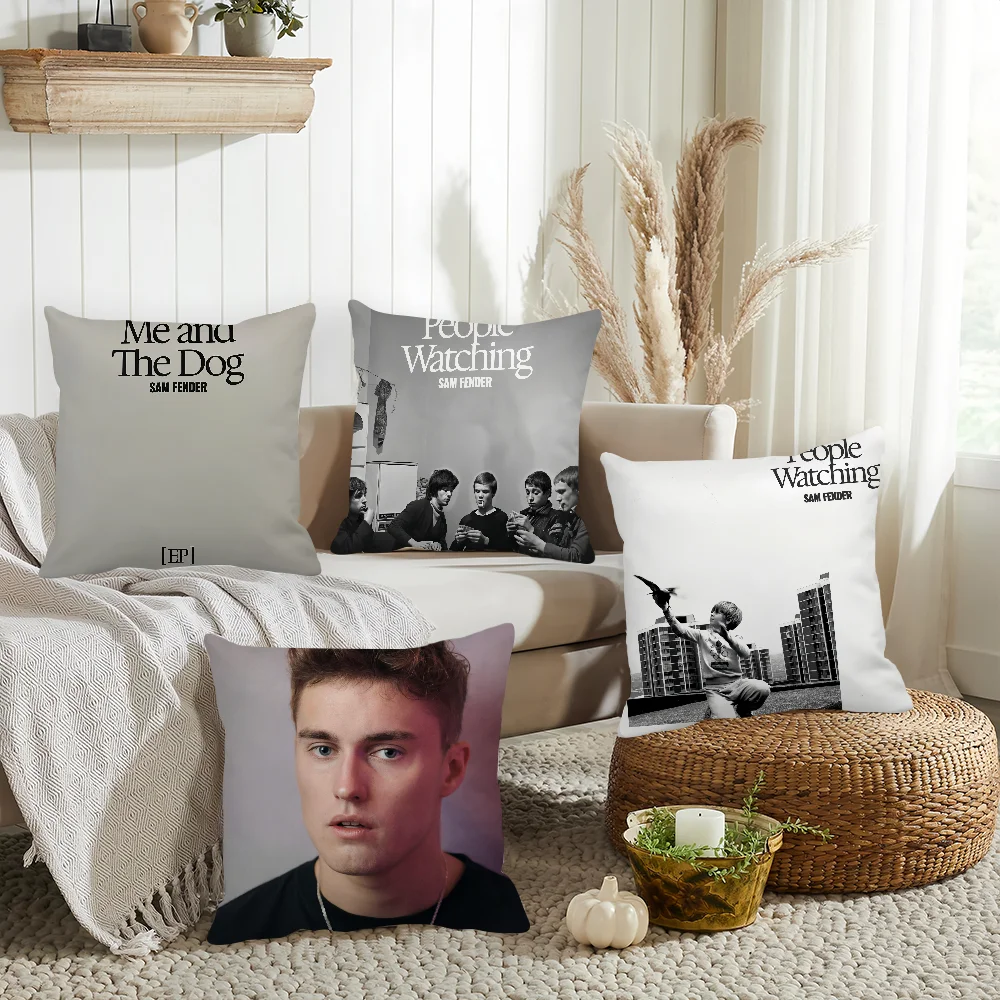 Singer Sam Fender Me and The Dog Pillow Case Home Decoration Cushion Cover Suitable For Office Sofa Bedroom Car