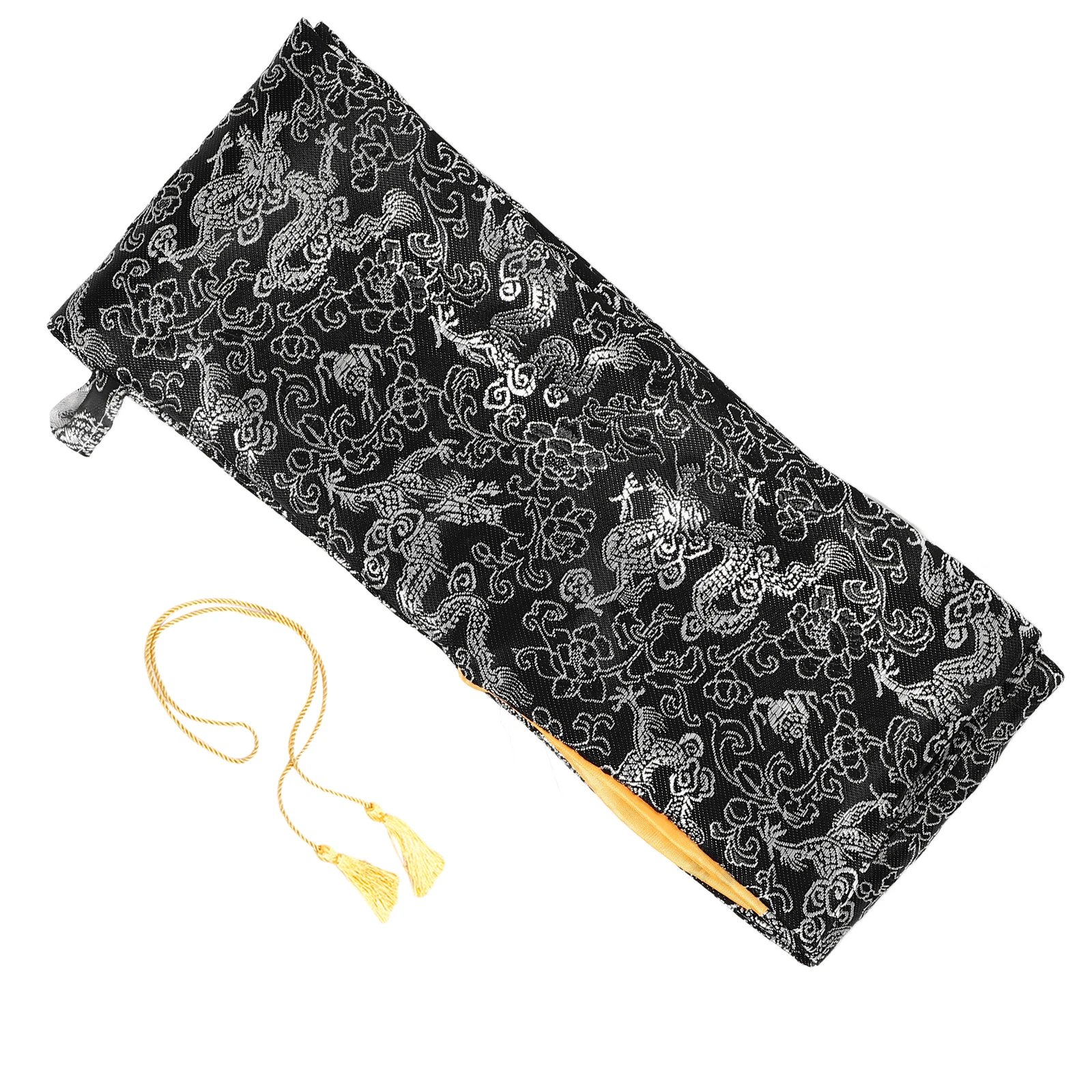 

Sword Bag Storage Case Silk Chinese Canvas Japanese Painting Calligraphy Dragon Durable Practical Long Swords