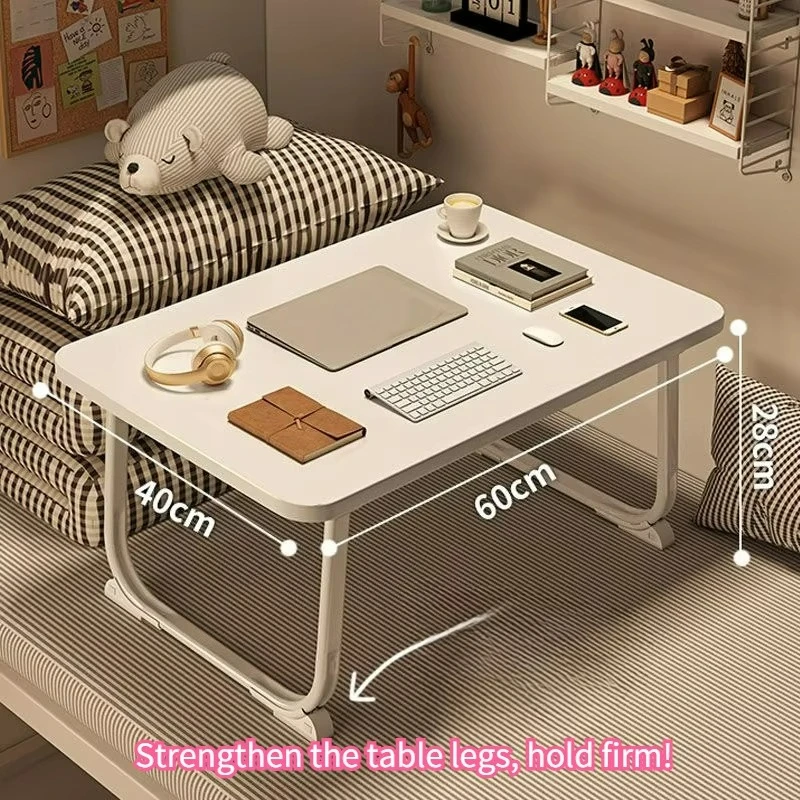 Factory Direct 2026 Foldable Bedside Small Table – Bay Window Study Desk, Dormitory Laptop Table, Lazy Person’s Desk for Home &
