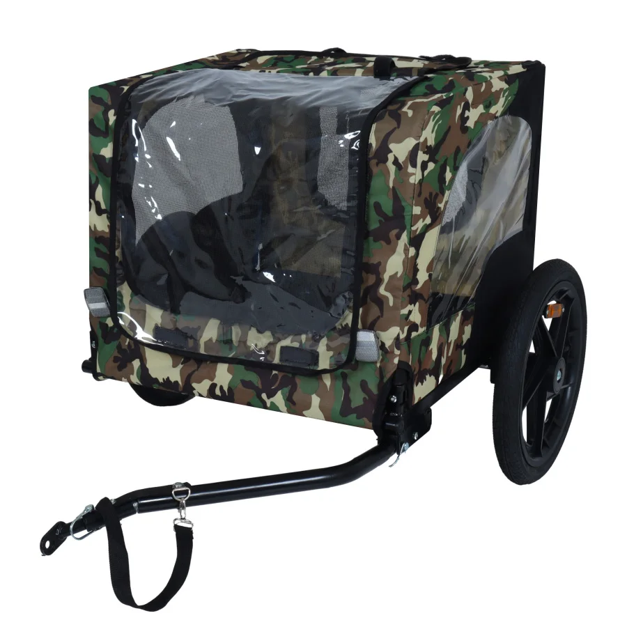 Pet Bike Trailer Dog Cart for Bicycle Suitable for Small and Medium Pets Easy Folding Cart Frame Quick Release Wheel Non-Slip F