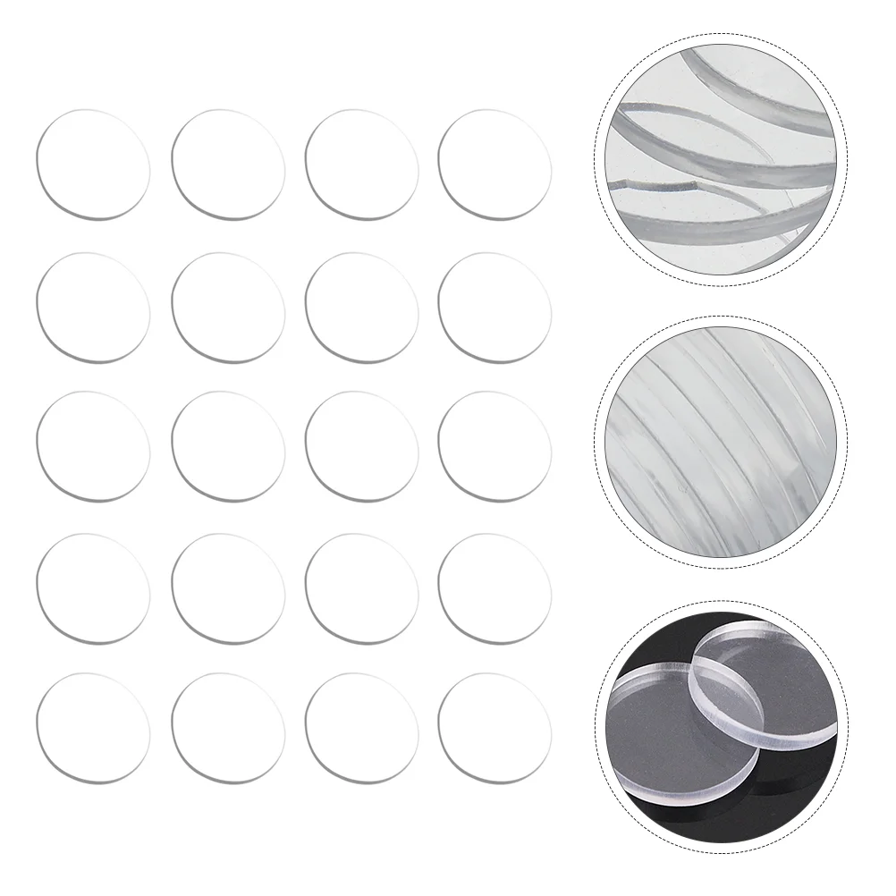 

20 Pcs Bumpers for Cabinet Doors Clear Table Spacers Glass Suction Cup Gasket Round Furniture