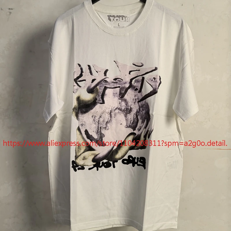 Summer Streetwear Cactus Jack T-shirt Casual Cotton Round-neck Printed Tops Hip Hop Style Utopia Short-sleeve T Shirts
