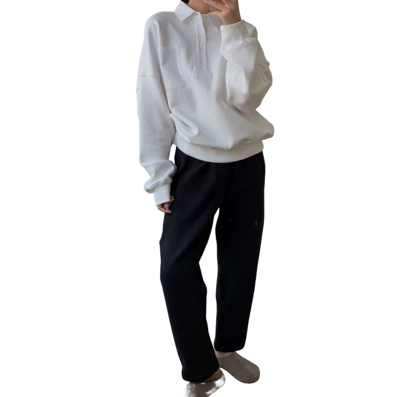 25 النمط الأوروبي والأمريكي الشعبي عالية الجودة الكشمير الدافئة مأدبة قميص نسائي عصري كل مطابقة جميلة SimpleA25282