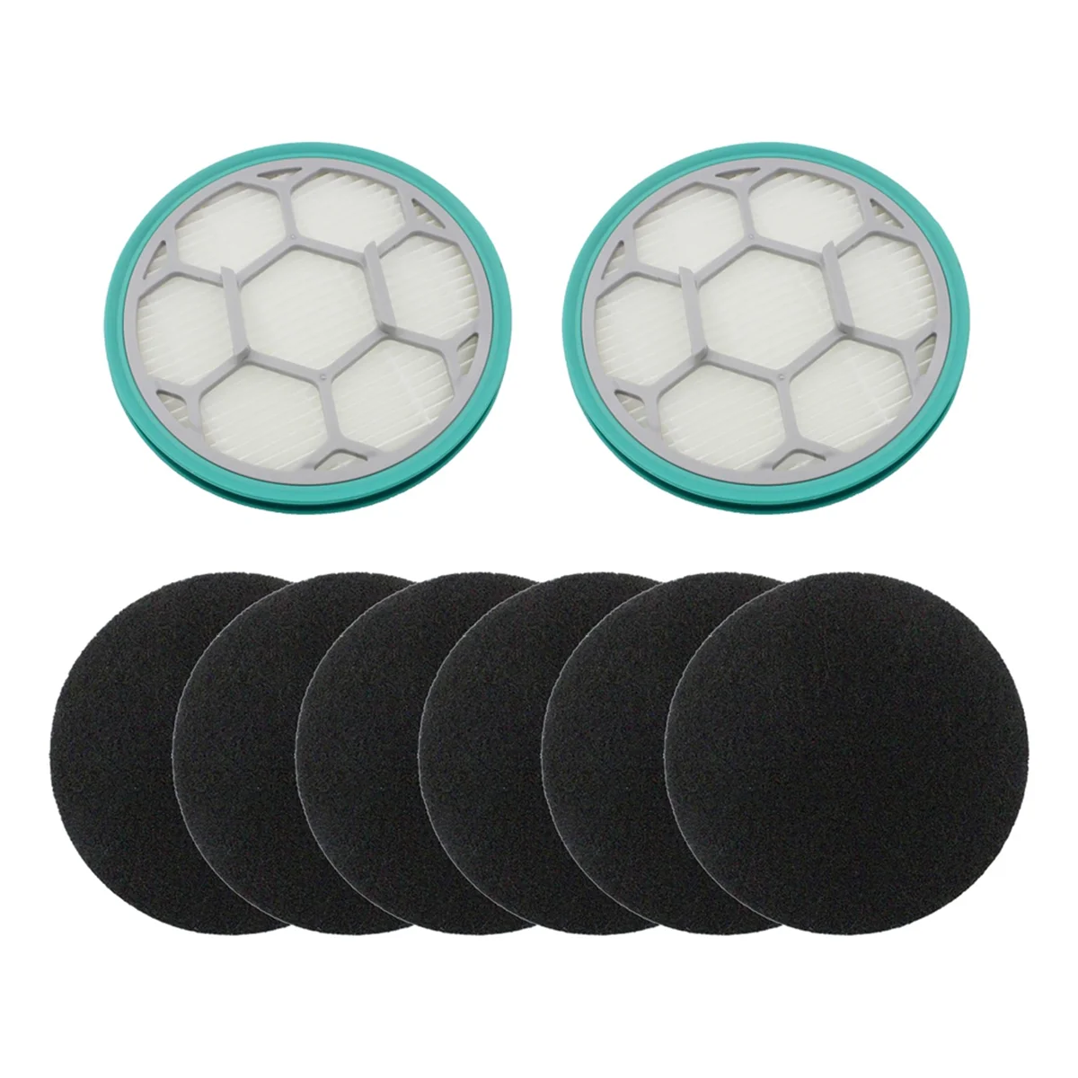 Hepa Filter Sponge Replacement Accessories for Neakasa/Neabot P1 Pro Pet Grooming Kit & Vacuum (2 Hepa Filters+6 Sponge)