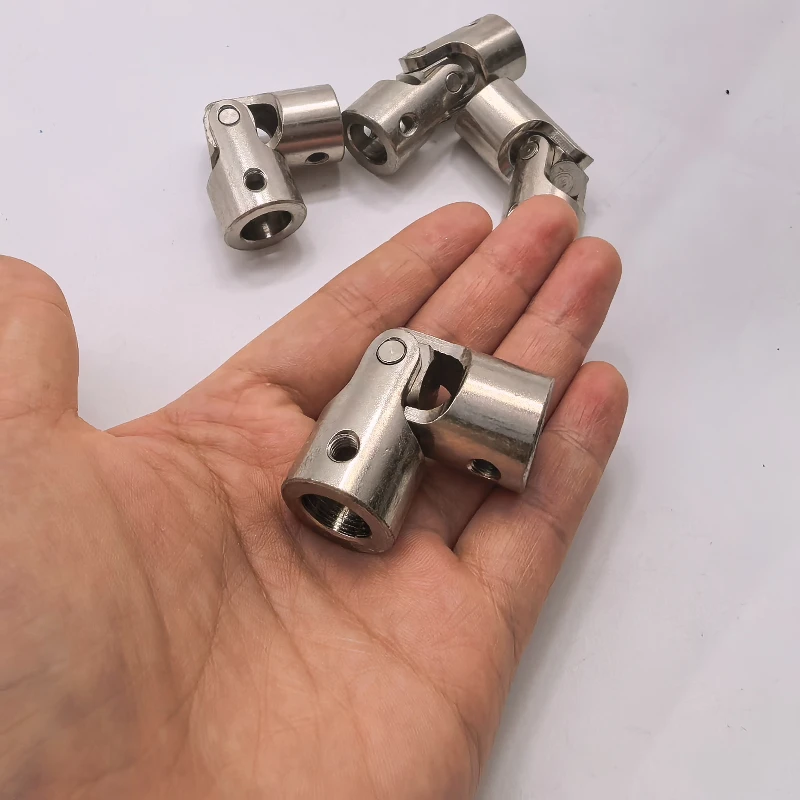 2pcs Metal Universal Joint Coupling Steering Gear Joint Car Cardan Joint Vehicle and Ship Model Accessories Shaft Coupler
