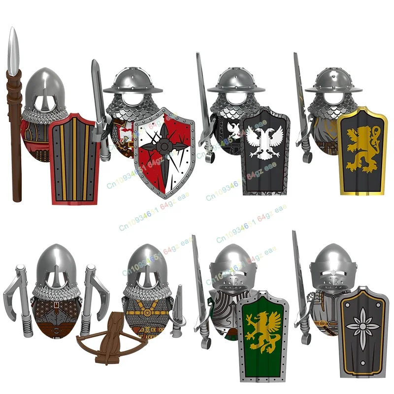 城の守護騎士人形ミニアクションフィギュア中世クリエイティブモデルDIYアクセサリー装飾玩具ギフトVE0111 VE0112