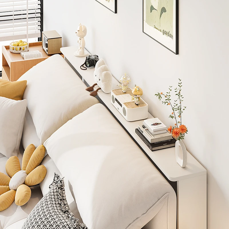 

Living room sofa rear shelf ultra-narrow electric function sofa back solid wood crevice shelf against the wall extremely narrow