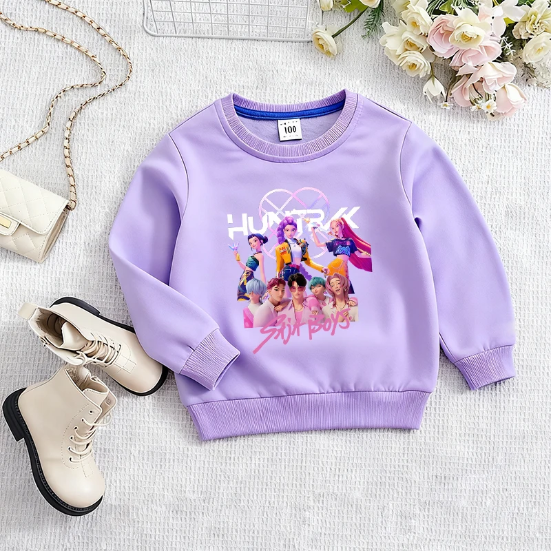 

Demone Hunter Girl Pullover Streetwear T-shirt Autumn Cute Anime Print Kids Kawaii Harajuku Clothes Childern Birthday Party Gift