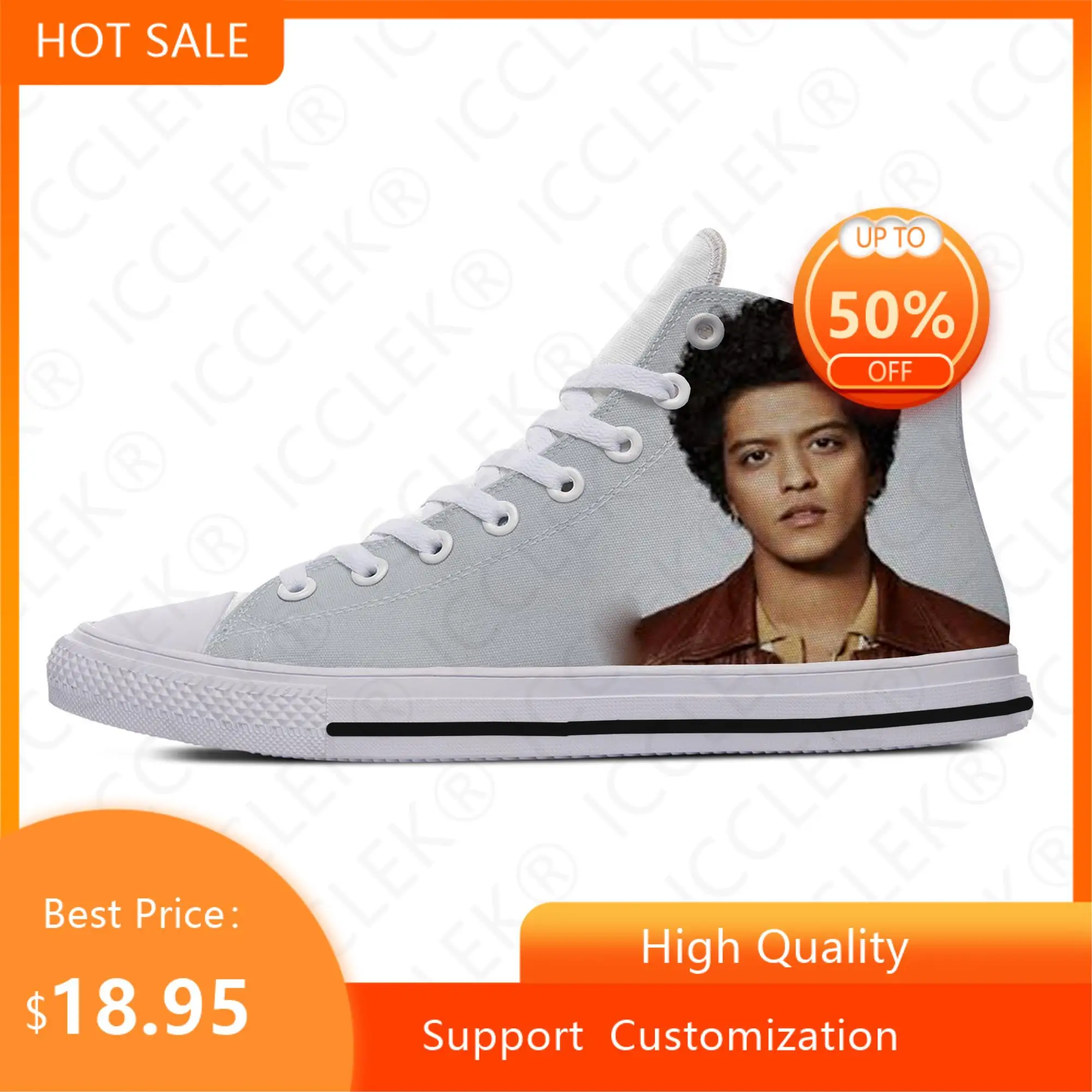 Hot Cool Fashion High Quality Summer Mens Womens Sneakers Casual Shoes Pop Rock Bruno Mars Classic Lightweight Board Shoe