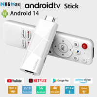 H96 MAX TV Stick Android 14 Rockchip 3518 With Wifi6 8GB 16GB 4K 3D BT5.4 HDR Goole Voice Remote Media Player Smart TV Stick