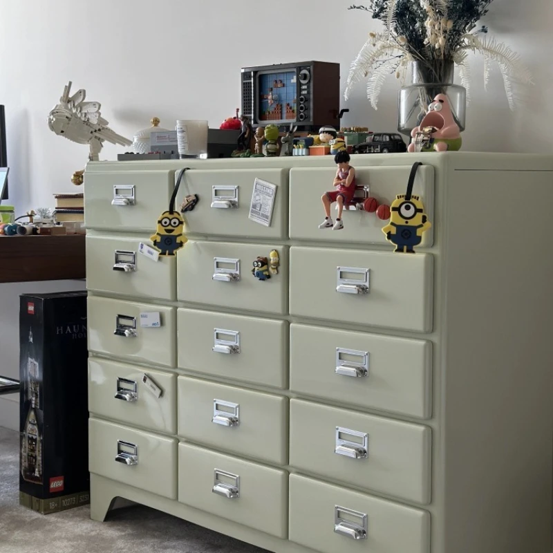 Japanese-style retro iron cabinet is a drawer cabinet, environmentally friendly side cabinet, storage cabinet