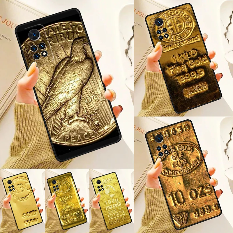 Switzerland Fine Gold Case For Samsung Galaxy S24 Plus S23 S20 S21FE Lite S22 Ultra Note 20 S8 S9 S10 Phone Coque