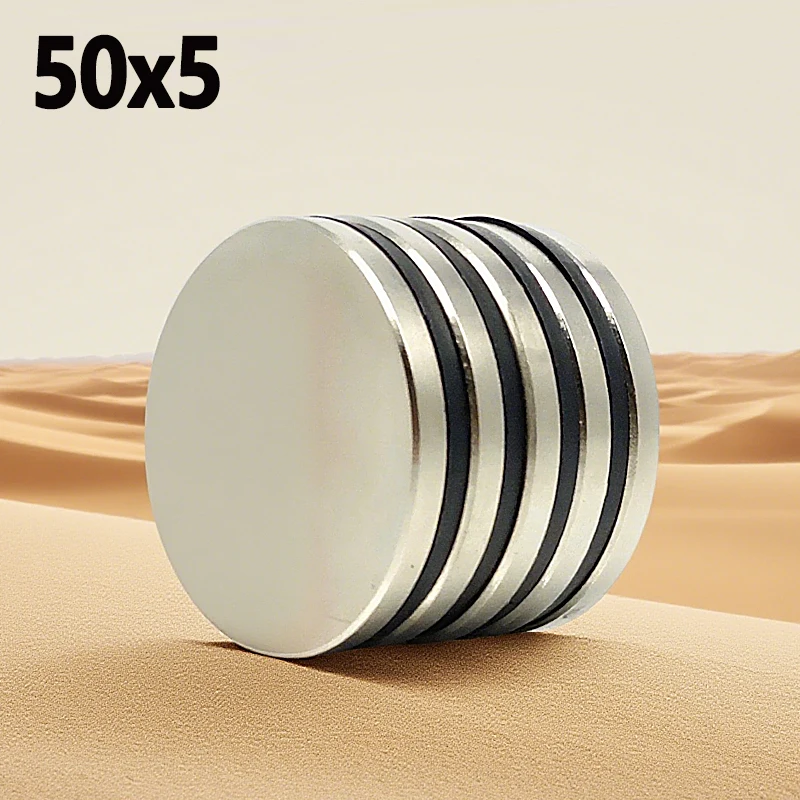 1/2/3/5pcs 50x5mm Magnet Big Round Shape for Kitchen Garage Tool Fridge Office Refrigerator Strong Magnet 50*5mm Accessory