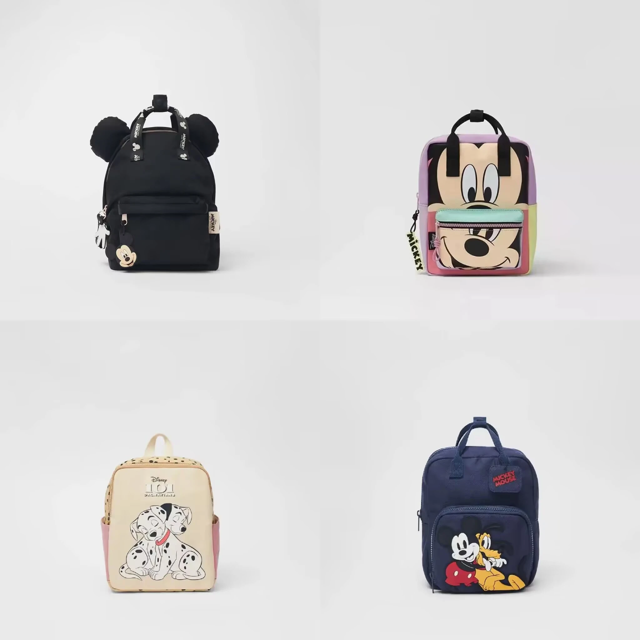 

New Disney Children's Backpack Mickey Mouse Double Shoulder Backpack Schoolbag Unisex