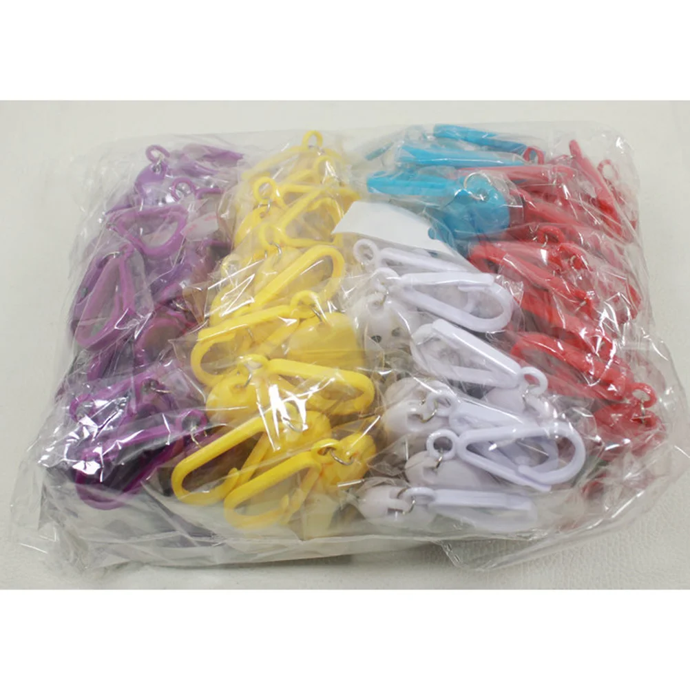 4Pcs Hanging Pocket Watch Keychain Easy Read Clip-on Clock Small Watch for Students Mixed Color Keychain Clock