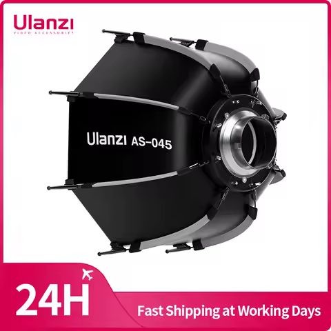 Ulanzi AS-045 45cm Deep Octagonal Honeycomb Grid Softbox Quick Release Bowens Mount for Bowens Photo Studio Flash Lamp