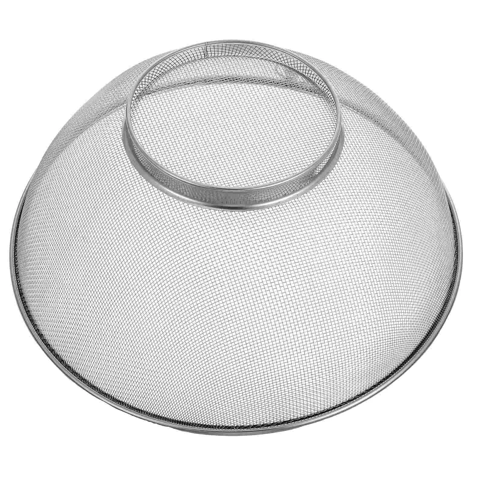 

Laundry Baskets Stainless Steel Rice Drainer Strainer Kitchen Net Large Strainers Fine Mesh Fruit Rinser Silver