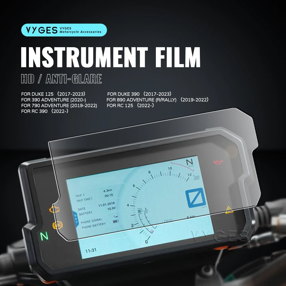 TFT-Display-Schutzfolie Bildschirmschutz Instrumentenfolie für 390 790 890 Adventure Duke 390 125 RC 390 125 Duke390 RC390