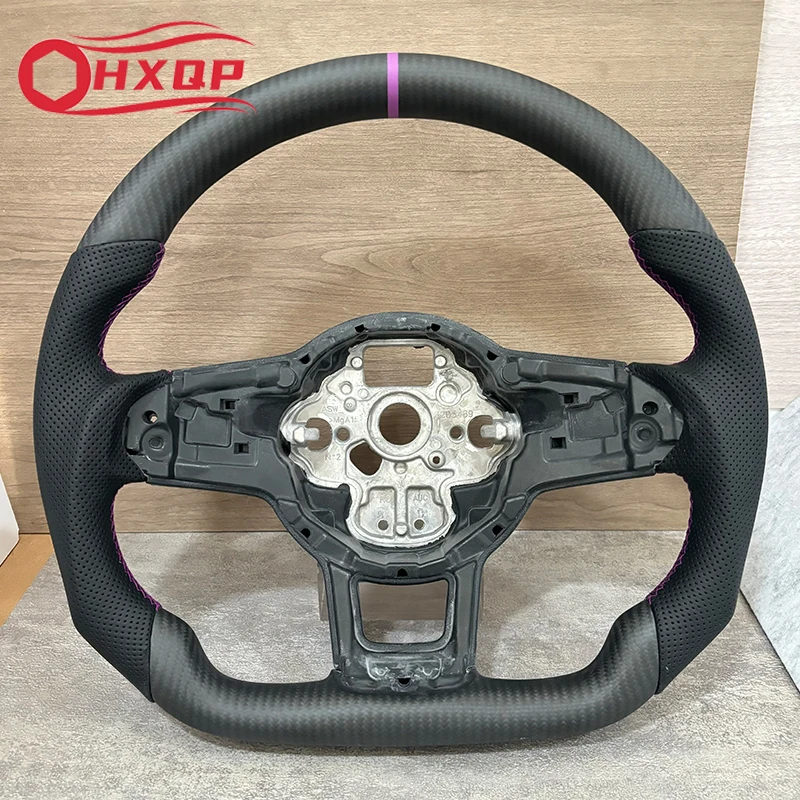 Matte Carbon Fiber Steering Wheel leather Alcantara For Volkswagen Golf 7 7.5 GTI GTD GTE R 2013-2020 Polo GTI Tiguan Passat DSG