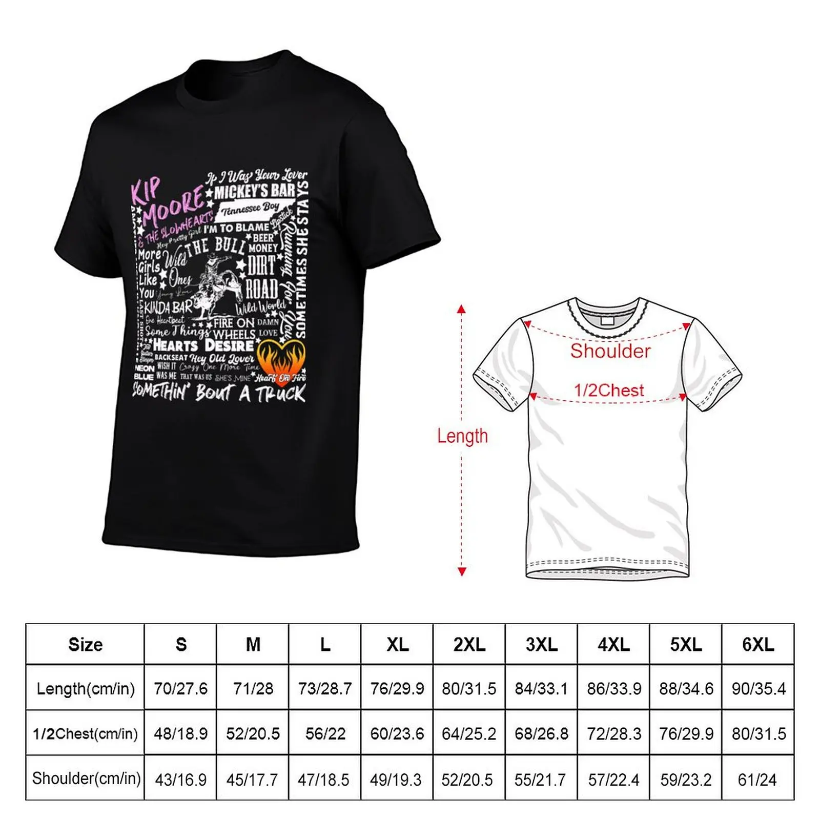 Kip Moore, Song Title, Word Art Collage T-Shirt anime figures new edition man t shirt shirts graphic tee men