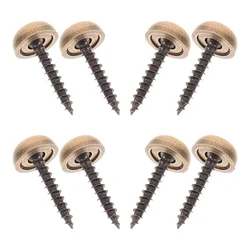 8Pcs Brass Decorative Screw Caps Self Tapping Screws Mirror Finish Rust Resistant Polished Covers For Fasteners Wood Screws With