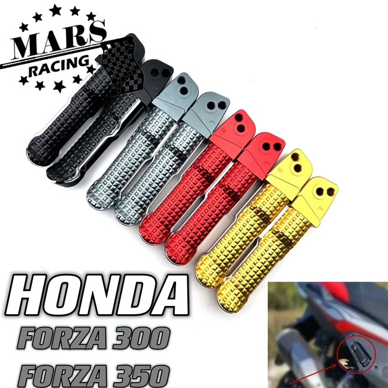 For HONDA FORZA300 FORAZ350 2018 - 2021 2022 2023 Motorcycle Accessories Folding Rear Foot Pegs Footrest Passenger Foot Pedal