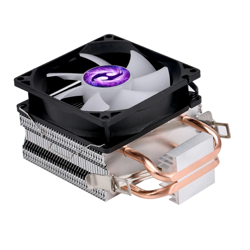 LANSHUO CPU Cooler Fan 90mm mute Air-cooled 2 Heat Pipe Installing LGA1200 1700 115x 2011 x79 x99 E5 2066 AM4 AM5 For office use
