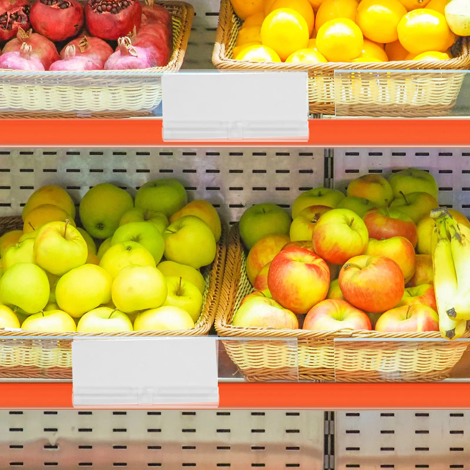 

50 шт. прозрачных зажимов с двойной защелкой для этикеток на проволочных стеллажах, держателей ценников, прозрачных пластиковых держателей для табличек на полках