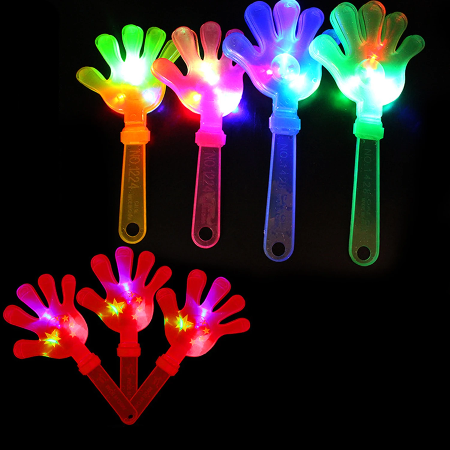 1pcs Hand Clappers Light up LED Clappers Noisemakers Loud Noise Maker Toy Clap Toy for Wedding Birthday Party Favors Supplies