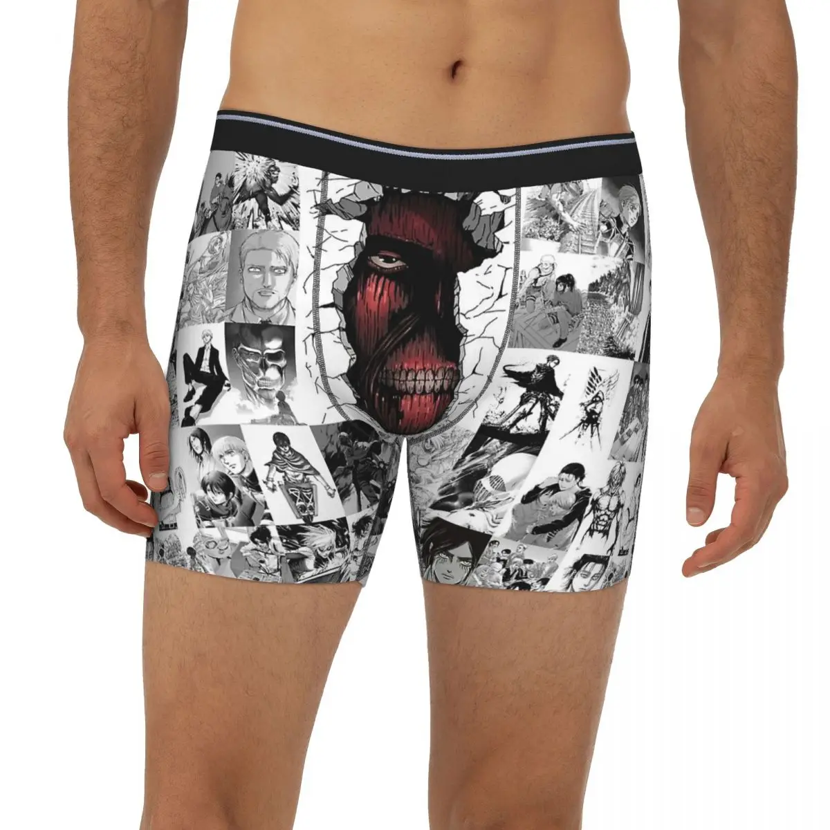 

Levi Manga Collage Underpants Breathbale Panties Male Underwear Boxer Briefs extended underwear