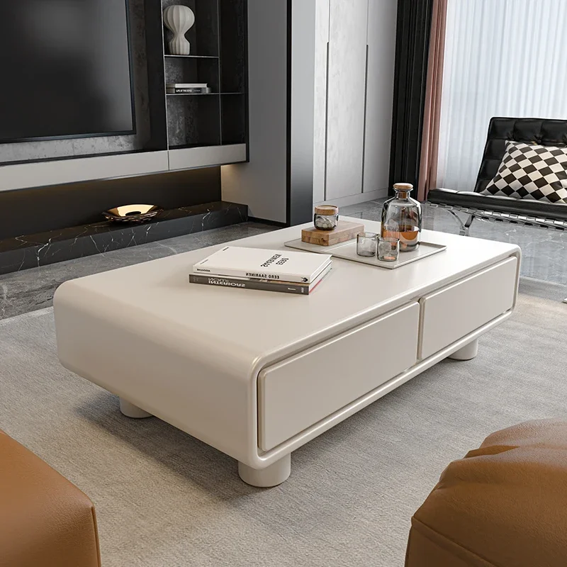 Cream style coffee table, surprised by tranquility, light luxury,