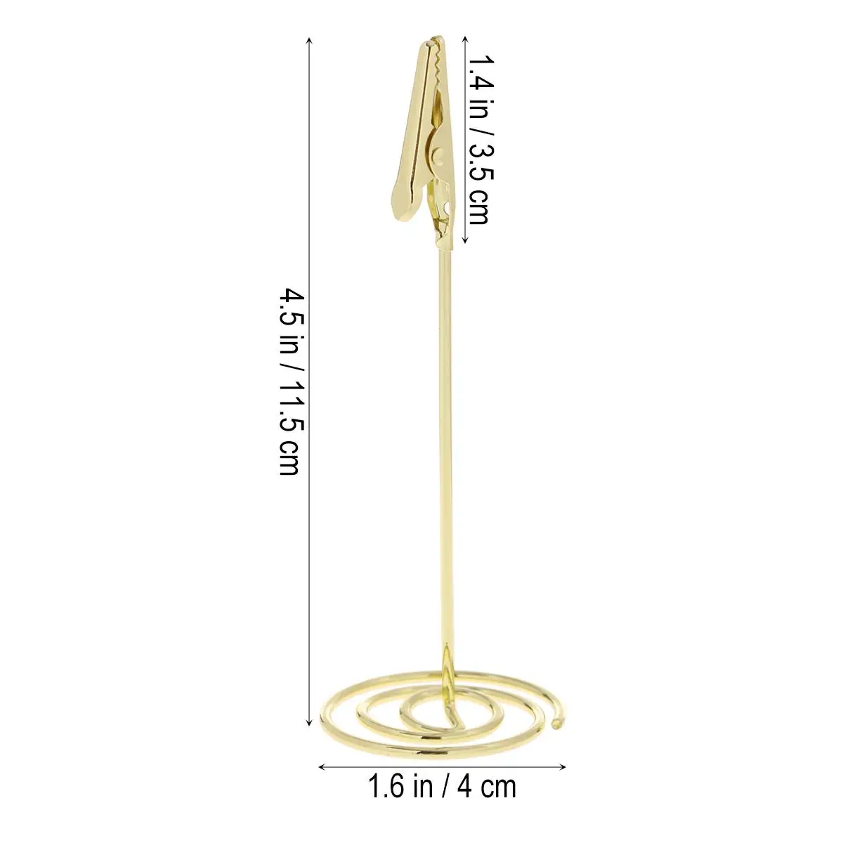 

11 .5cm Vertical Metal Photo Clips Business Card Holder Table Number Holders Stand Firmly Memos Cards Photos Great Decorations
