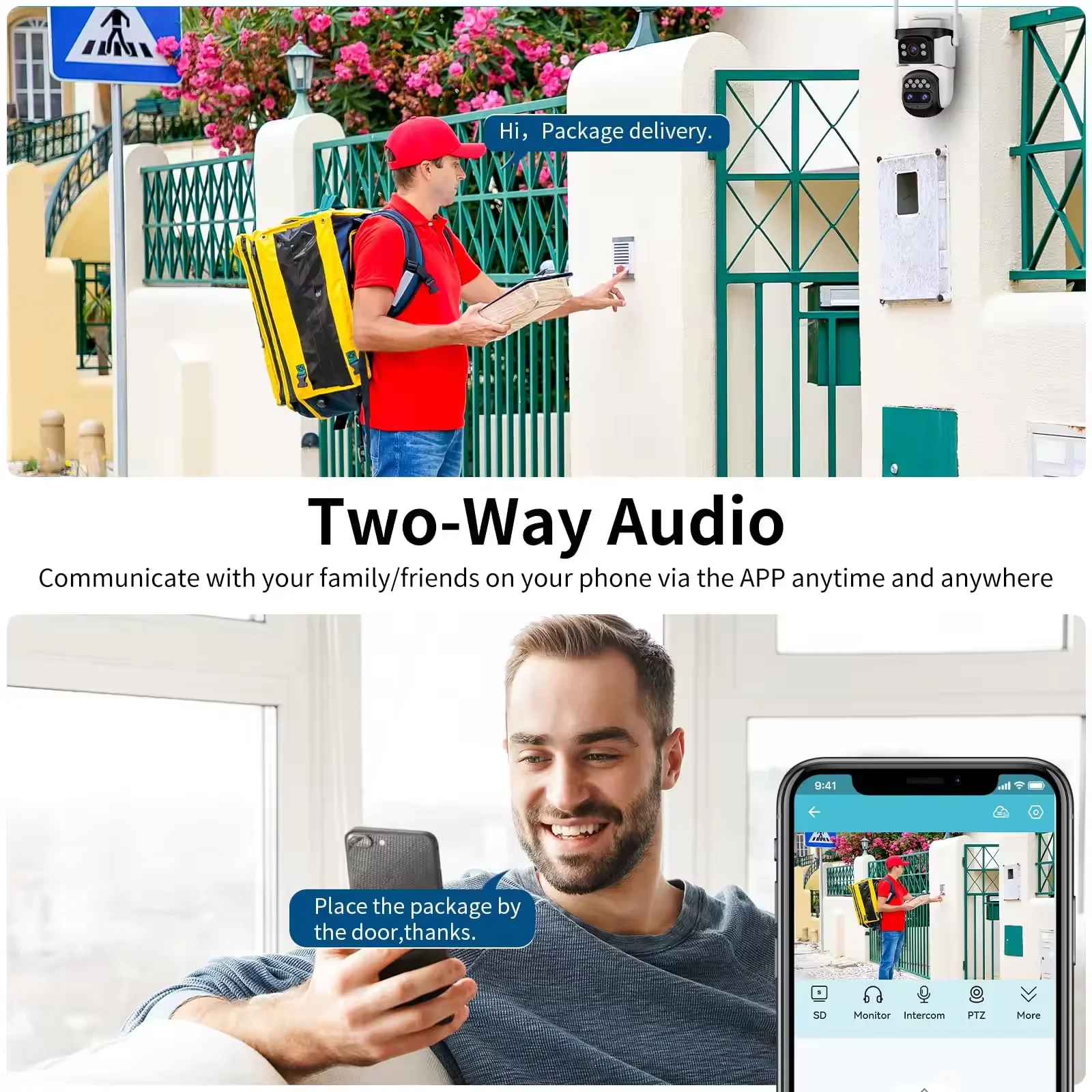 8K 15MP 10X Zoom Dual Screen 4G Solar Camera Outdoor Waterproof Automatic Tracking PTZ CCTV Surveillance Camera