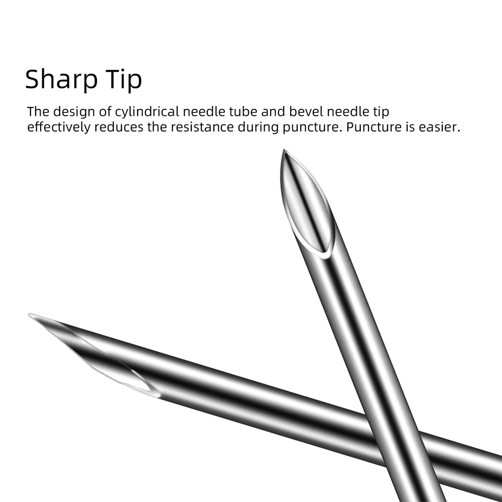 10/100pcs Body Piercing Needles 14G 16G 18G Stainless Steel Disposable Ear Nose Navel Nipple Lip Piercing Needle