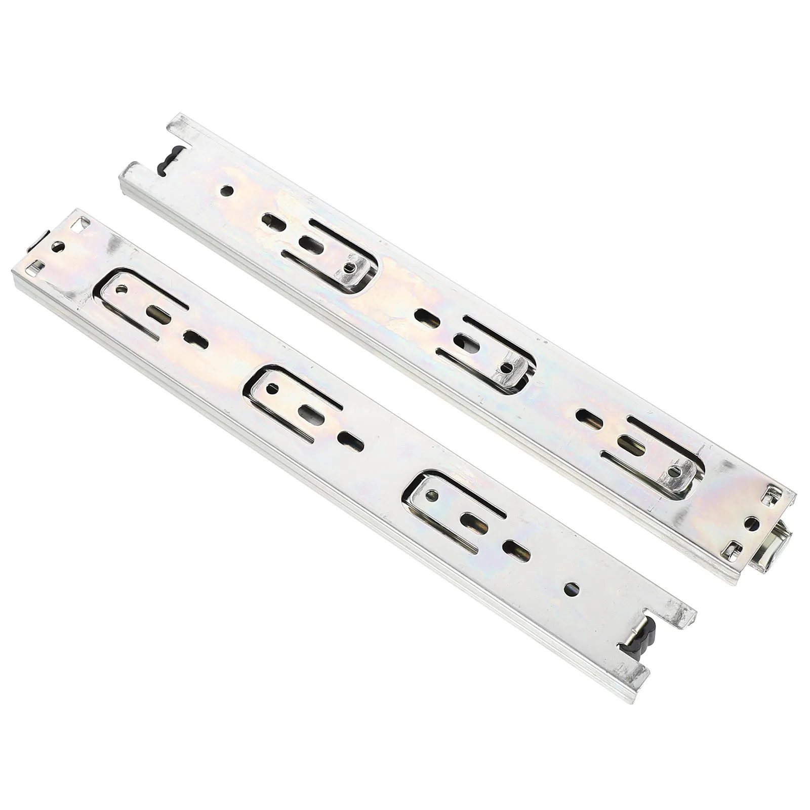 

2 пары мебельных направляющих для выдвижных ящиков, сверхпрочные стальные направляющие для шкафов и гардеробов, бесшумная и плавная подвижность, направляющие для выдвижных ящиков