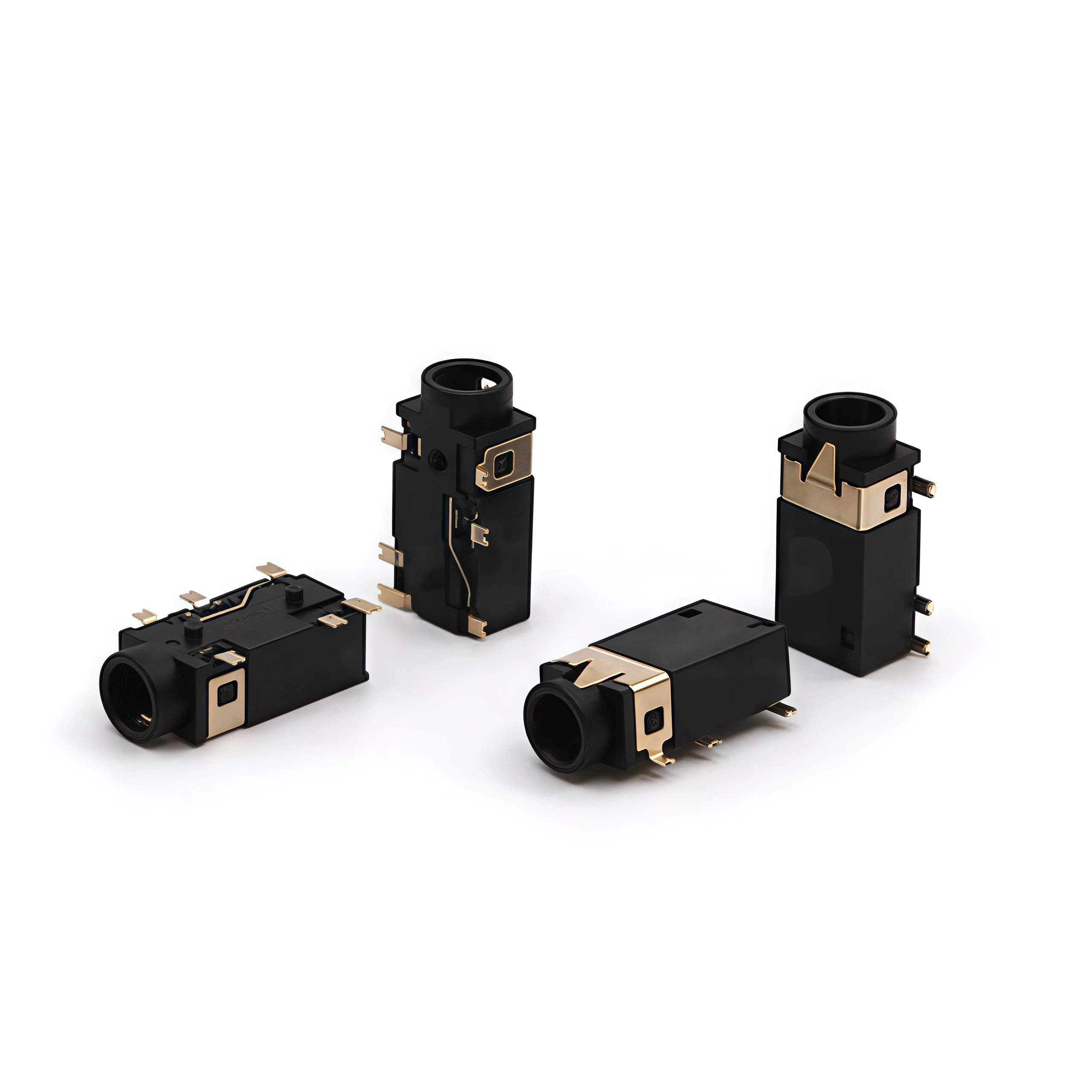 10PCS 3.5 MM Headphone Socket Audio Socket PJ-342B Surface Mounted 6 Feet Double Track Gold Plated PJ342