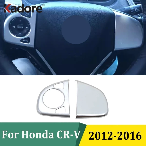 

Для Honda CRV CR-V 2012-2016: Матовая накладка на рамку рулевого колеса из ABS-пластика, декоративная отделка, аксессуары для интерьера автомобиля