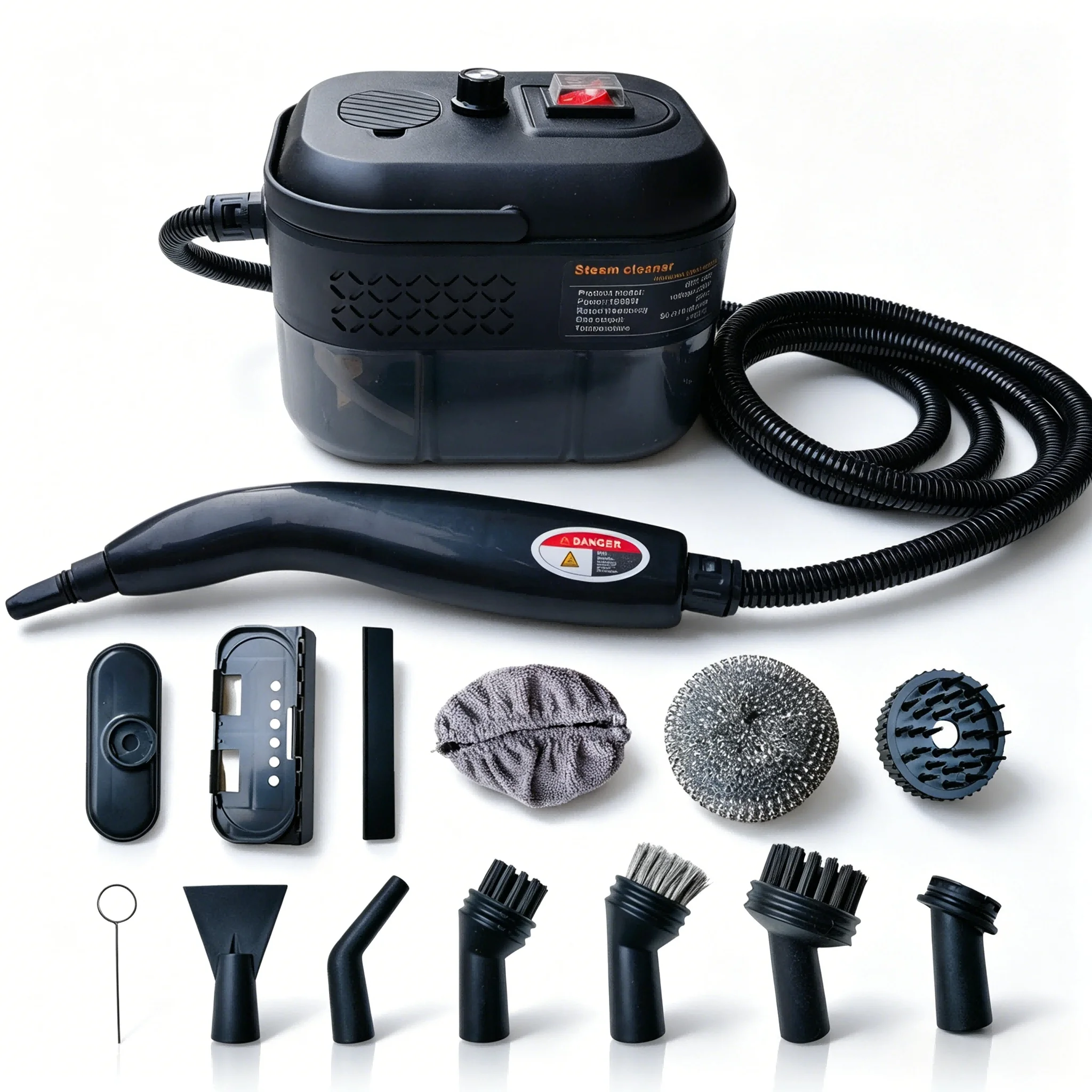 Steam Cleaner,1.4L Tank,15s Quick Heat‑Up,14‑in‑1 Attachments for Multi‑Scene Home & Car Deep Cleaning