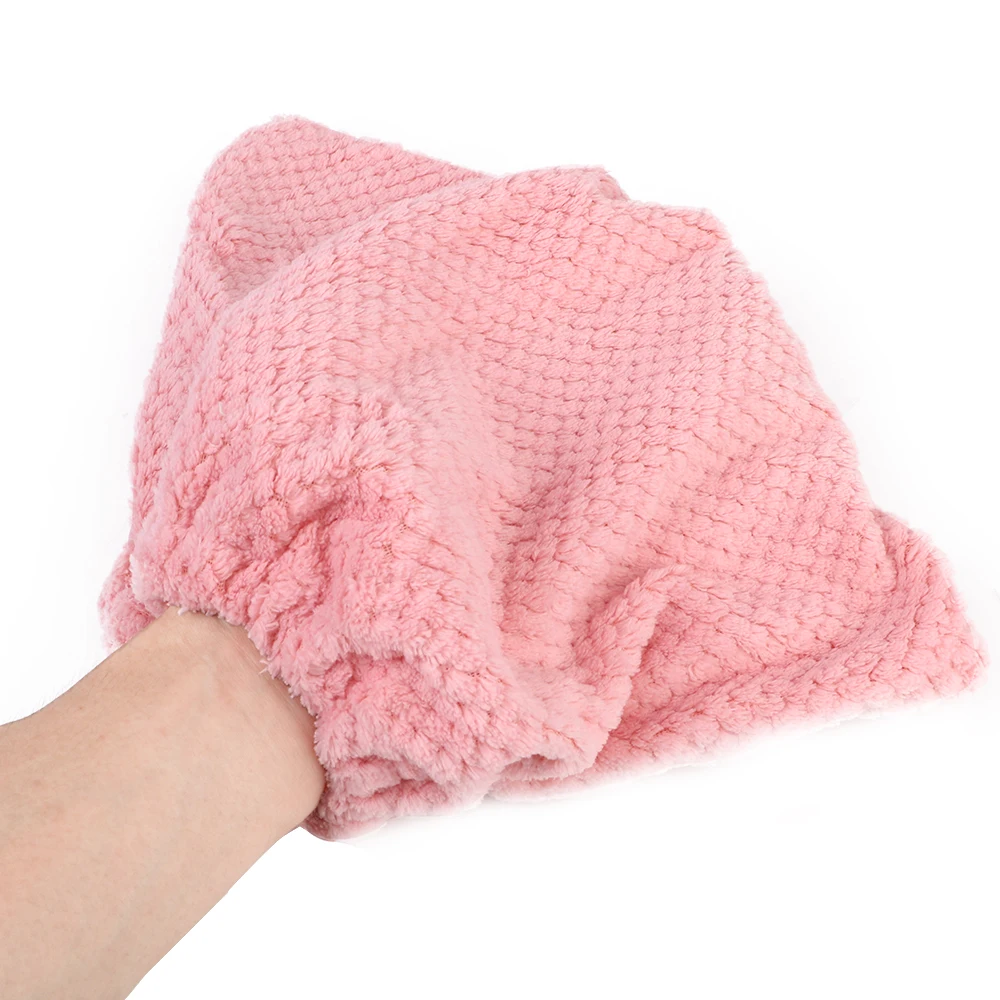 Floor Cleaning Rag Absorbent Reusable Multi-function Broom Mop Replacement Cover Flannel Mop Cloth Cover Random Color