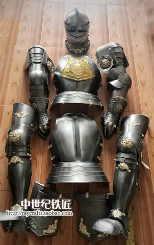 중세 유럽 기사 갑옷 착용 가능 철제 무대 남성용