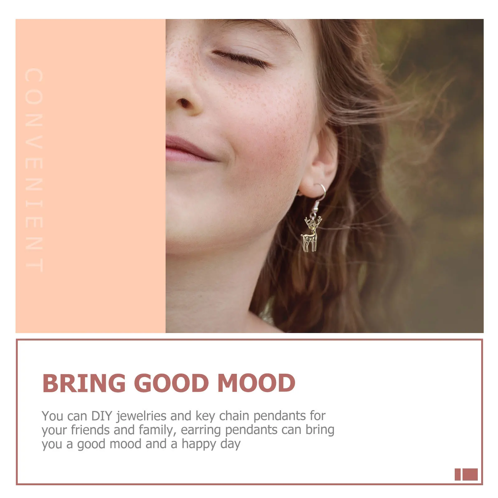 12Pcs Deer Alloy Pendant Accessories Lightweight Vintage DIY Jewelry Making Supplies Fawn Earrings Charms for Keychains - Image 3