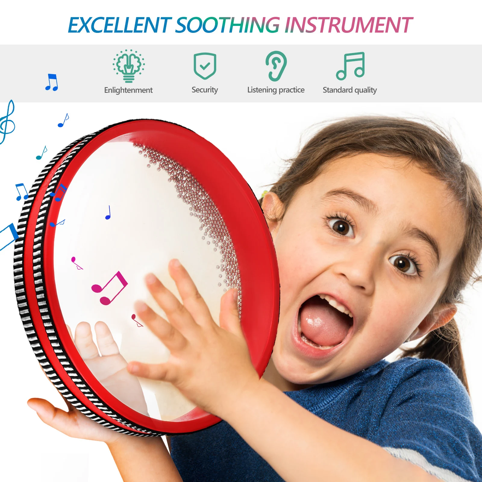 

Wave Drum Sea Instrument Kids Musical Instruments Ocean Percussion Wooden Child