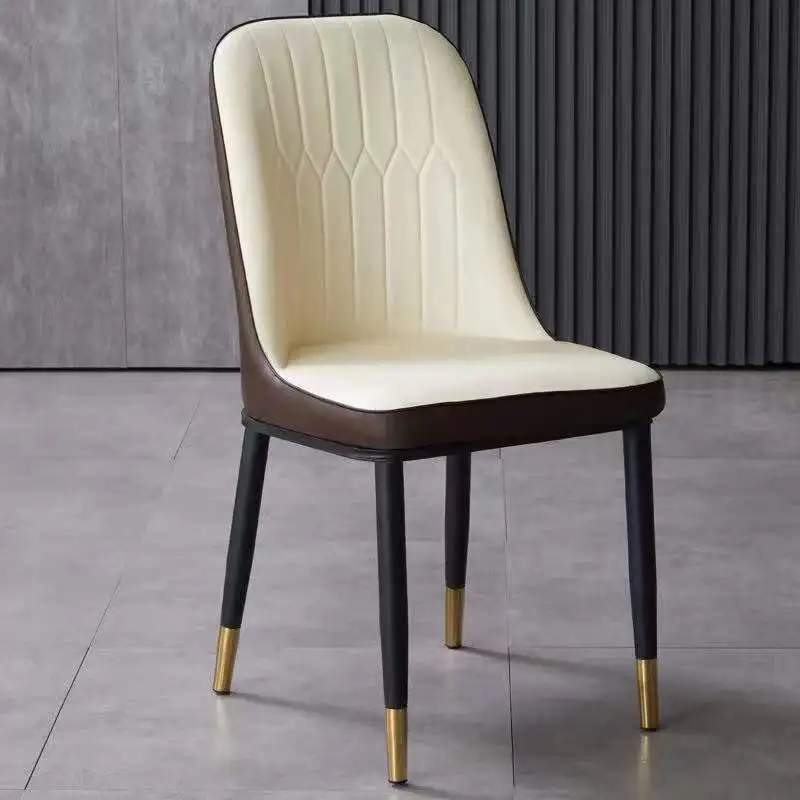 

Dining Chair, New Chinese Solid Wood Dining Table and Chair for Restaurant or Hotel, Modern Simple Leather with Backrest