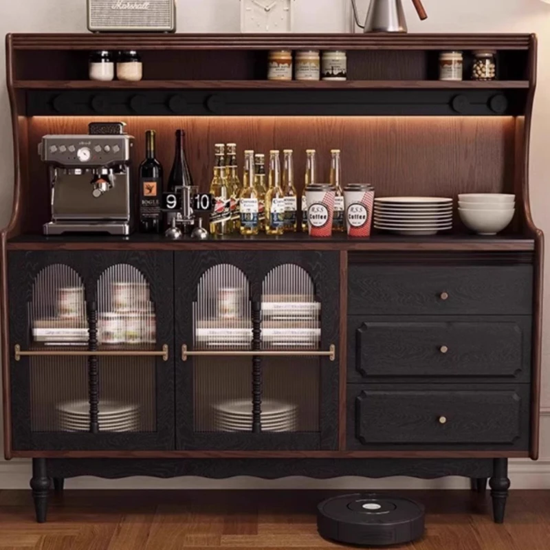 

French Retro Dining Side Cabinet Light Luxury Storage Integrated Living Room Cabinet Saving Space Home Furniture Komod XY40GZ