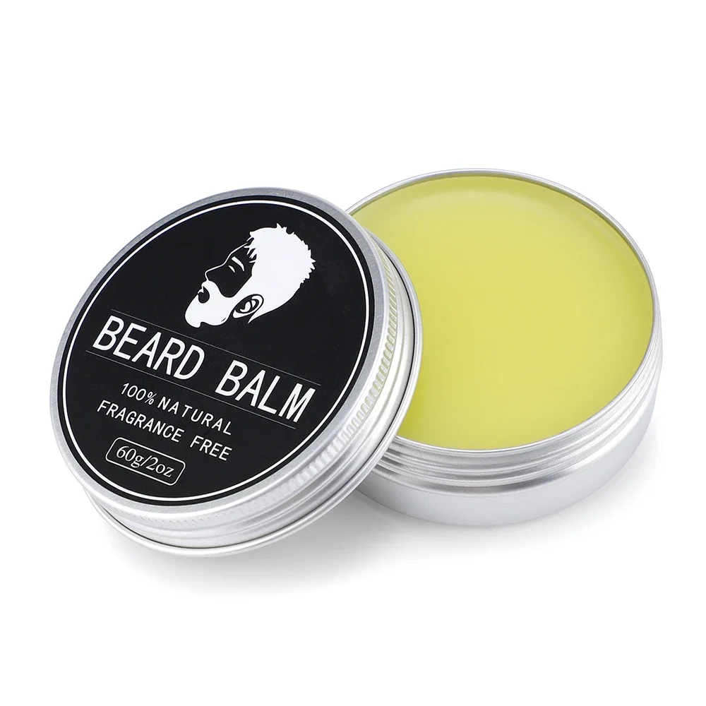 

60g Natural Beard Balm Men's Beard Styling Cream Moisturizing Smooth Organic Growth Oil Professional Beard Styling Wax